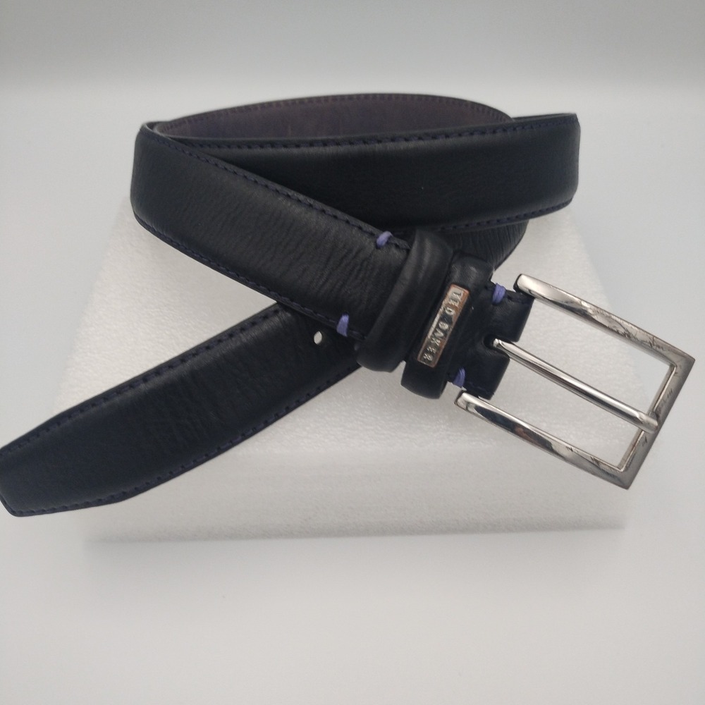 Ted Baker London Leather Belt Men's Size 34 Black 'Jollent' Dress Casual 1 1/4"